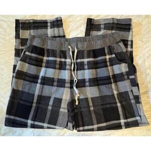 Women's Black and Gray Flannel Lounge Pants - Size XXL